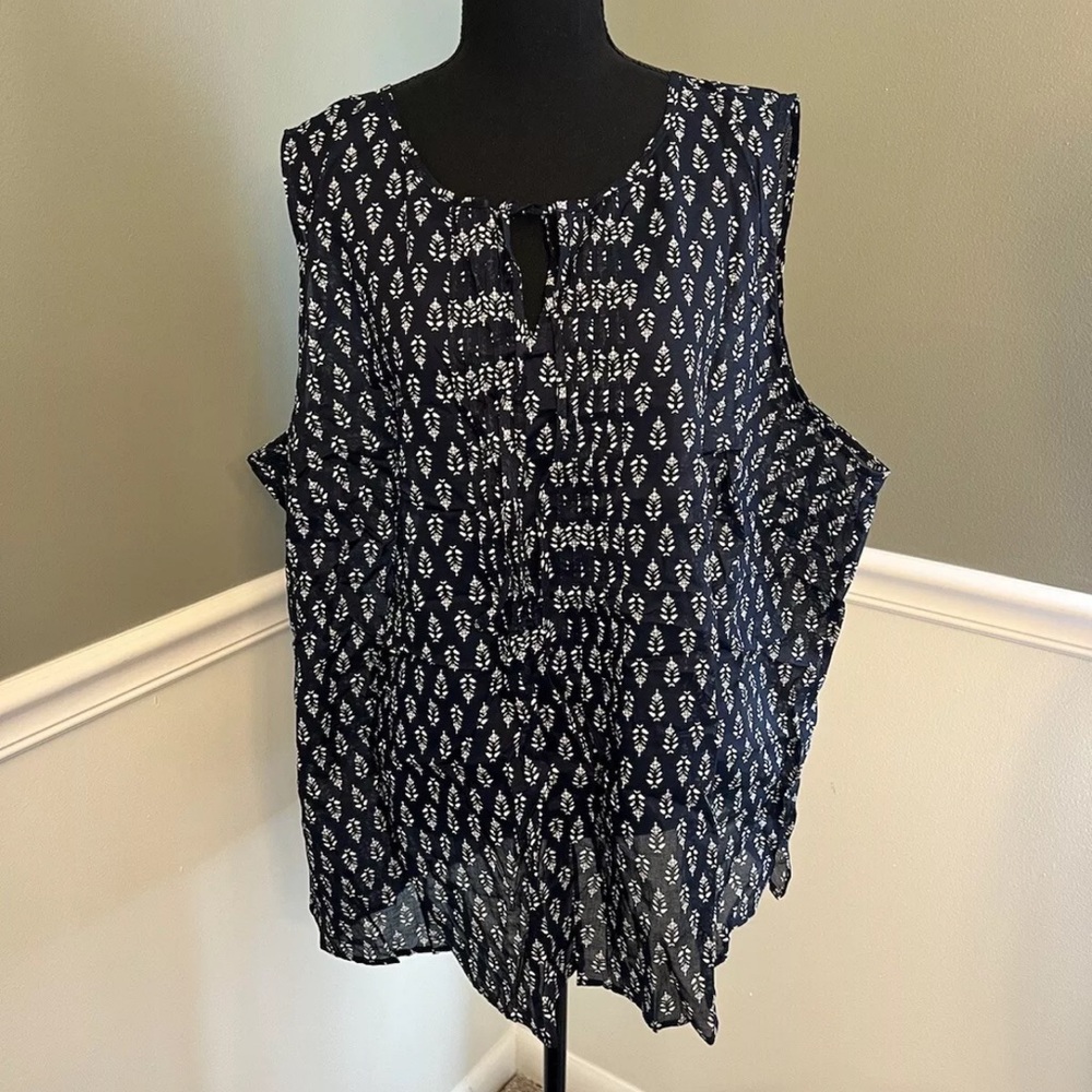 TALBOTS Petities Floral Wide Strap Tank Top Sz3X